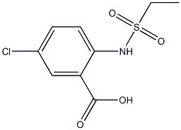 5-chloro-2-[(ethylsulfonyl)amino]benzoic acid Struktur