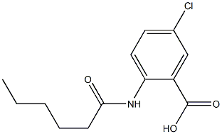 5-chloro-2-hexanamidobenzoic acid Struktur