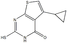 5-cyclopropyl-2-mercaptothieno[2,3-d]pyrimidin-4(3H)-one Struktur