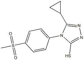 5-cyclopropyl-4-(4-methanesulfonylphenyl)-4H-1,2,4-triazole-3-thiol Struktur