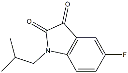 5-fluoro-1-(2-methylpropyl)-2,3-dihydro-1H-indole-2,3-dione Struktur