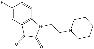 5-fluoro-1-[2-(piperidin-1-yl)ethyl]-2,3-dihydro-1H-indole-2,3-dione Struktur