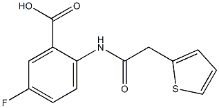 5-fluoro-2-[(thien-2-ylacetyl)amino]benzoic acid Struktur