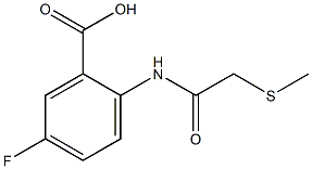 5-fluoro-2-[2-(methylsulfanyl)acetamido]benzoic acid Struktur