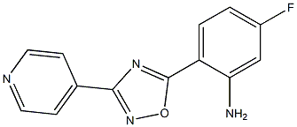 5-fluoro-2-[3-(pyridin-4-yl)-1,2,4-oxadiazol-5-yl]aniline Struktur