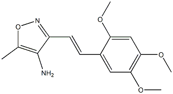 5-methyl-3-[(E)-2-(2,4,5-trimethoxyphenyl)vinyl]isoxazol-4-amine Struktur