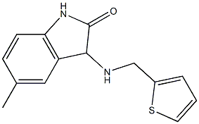 5-methyl-3-[(thiophen-2-ylmethyl)amino]-2,3-dihydro-1H-indol-2-one Struktur