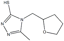 5-methyl-4-(oxolan-2-ylmethyl)-4H-1,2,4-triazole-3-thiol Struktur