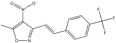 5-methyl-4-nitro-3-{(E)-2-[4-(trifluoromethyl)phenyl]vinyl}isoxazole Struktur