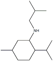 5-methyl-N-(2-methylpropyl)-2-(propan-2-yl)cyclohexan-1-amine Struktur