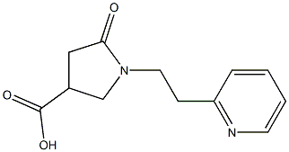 5-oxo-1-(2-pyridin-2-ylethyl)pyrrolidine-3-carboxylic acid Struktur