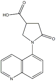 5-oxo-1-(quinolin-5-yl)pyrrolidine-3-carboxylic acid Struktur