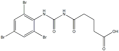 5-oxo-5-{[(2,4,6-tribromophenyl)carbamoyl]amino}pentanoic acid Struktur