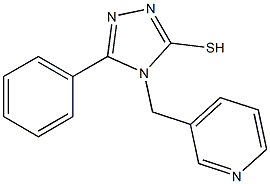 5-phenyl-4-(pyridin-3-ylmethyl)-4H-1,2,4-triazole-3-thiol Struktur