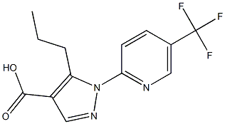 5-propyl-1-[5-(trifluoromethyl)pyridin-2-yl]-1H-pyrazole-4-carboxylic acid Struktur