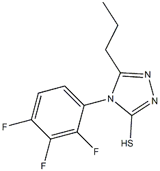 5-propyl-4-(2,3,4-trifluorophenyl)-4H-1,2,4-triazole-3-thiol Struktur