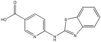 6-(1,3-benzothiazol-2-ylamino)pyridine-3-carboxylic acid Struktur