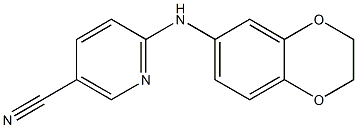 6-(2,3-dihydro-1,4-benzodioxin-6-ylamino)nicotinonitrile Struktur