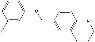 6-(3-fluorophenoxymethyl)-1,2,3,4-tetrahydroquinoline Struktur