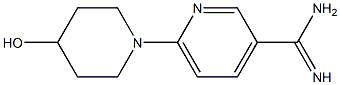 6-(4-hydroxypiperidin-1-yl)pyridine-3-carboximidamide Struktur