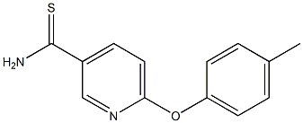 6-(4-methylphenoxy)pyridine-3-carbothioamide Struktur