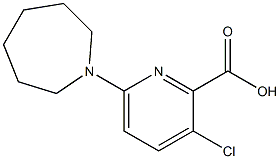 6-(azepan-1-yl)-3-chloropyridine-2-carboxylic acid Struktur