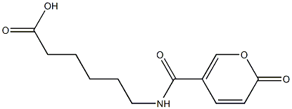 6-{[(2-oxo-2H-pyran-5-yl)carbonyl]amino}hexanoic acid Struktur