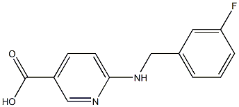 6-{[(3-fluorophenyl)methyl]amino}pyridine-3-carboxylic acid Struktur