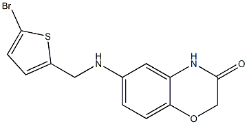 6-{[(5-bromothiophen-2-yl)methyl]amino}-3,4-dihydro-2H-1,4-benzoxazin-3-one Struktur