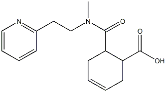 6-{methyl[2-(pyridin-2-yl)ethyl]carbamoyl}cyclohex-3-ene-1-carboxylic acid Struktur