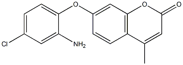 7-(2-amino-4-chlorophenoxy)-4-methyl-2H-chromen-2-one Struktur