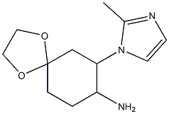 7-(2-methyl-1H-imidazol-1-yl)-1,4-dioxaspiro[4.5]dec-8-ylamine Struktur