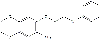 7-(2-phenoxyethoxy)-2,3-dihydro-1,4-benzodioxin-6-amine Struktur