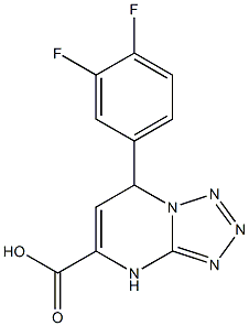 7-(3,4-difluorophenyl)-4,7-dihydrotetrazolo[1,5-a]pyrimidine-5-carboxylic acid Struktur