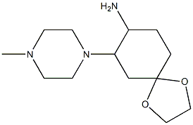 7-(4-methylpiperazin-1-yl)-1,4-dioxaspiro[4.5]dec-8-ylamine Struktur