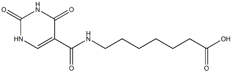 7-[(2,4-dioxo-1,2,3,4-tetrahydropyrimidin-5-yl)formamido]heptanoic acid Struktur