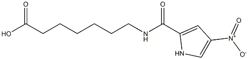 7-[(4-nitro-1H-pyrrol-2-yl)formamido]heptanoic acid Struktur