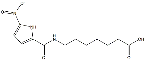 7-[(5-nitro-1H-pyrrol-2-yl)formamido]heptanoic acid Struktur