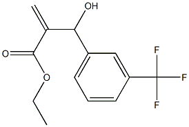 ethyl 2-{hydroxy[3-(trifluoromethyl)phenyl]methyl}prop-2-enoate Struktur