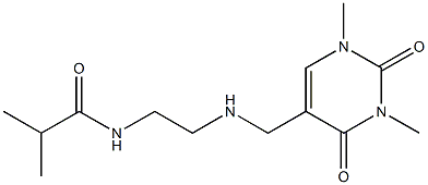 N-(2-{[(1,3-dimethyl-2,4-dioxo-1,2,3,4-tetrahydropyrimidin-5-yl)methyl]amino}ethyl)-2-methylpropanamide Struktur