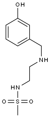 N-(2-{[(3-hydroxyphenyl)methyl]amino}ethyl)methanesulfonamide Struktur