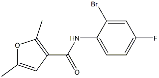 N-(2-bromo-4-fluorophenyl)-2,5-dimethylfuran-3-carboxamide Struktur