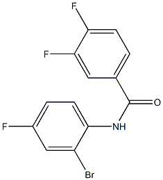 N-(2-bromo-4-fluorophenyl)-3,4-difluorobenzamide Struktur