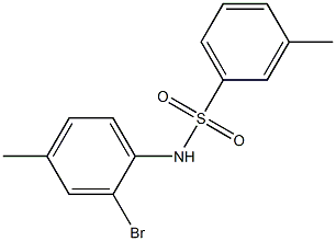 N-(2-bromo-4-methylphenyl)-3-methylbenzenesulfonamide Struktur