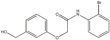 N-(2-bromophenyl)-2-[3-(hydroxymethyl)phenoxy]acetamide Struktur