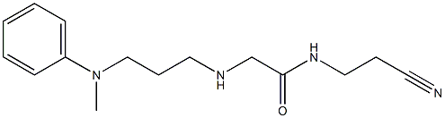 N-(2-cyanoethyl)-2-({3-[methyl(phenyl)amino]propyl}amino)acetamide Struktur