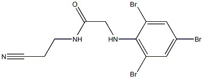 N-(2-cyanoethyl)-2-[(2,4,6-tribromophenyl)amino]acetamide Struktur