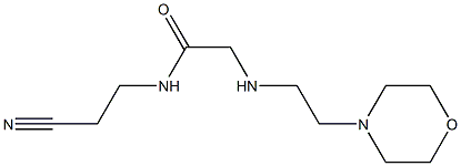 N-(2-cyanoethyl)-2-{[2-(morpholin-4-yl)ethyl]amino}acetamide Struktur