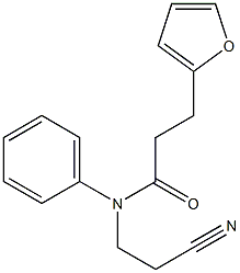 N-(2-cyanoethyl)-3-(furan-2-yl)-N-phenylpropanamide Struktur