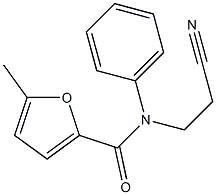 N-(2-cyanoethyl)-5-methyl-N-phenylfuran-2-carboxamide Struktur